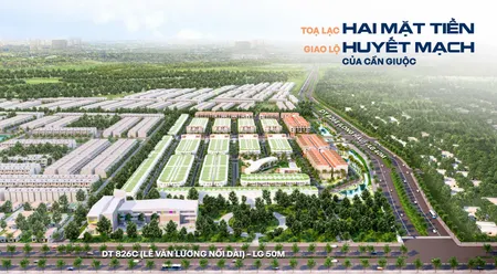 Đất nền sổ đỏ KDC Vĩnh Trường,The 826EC, gần kề quận 7, thanh toán tới 18 tháng, LS 0% tới 15 thang